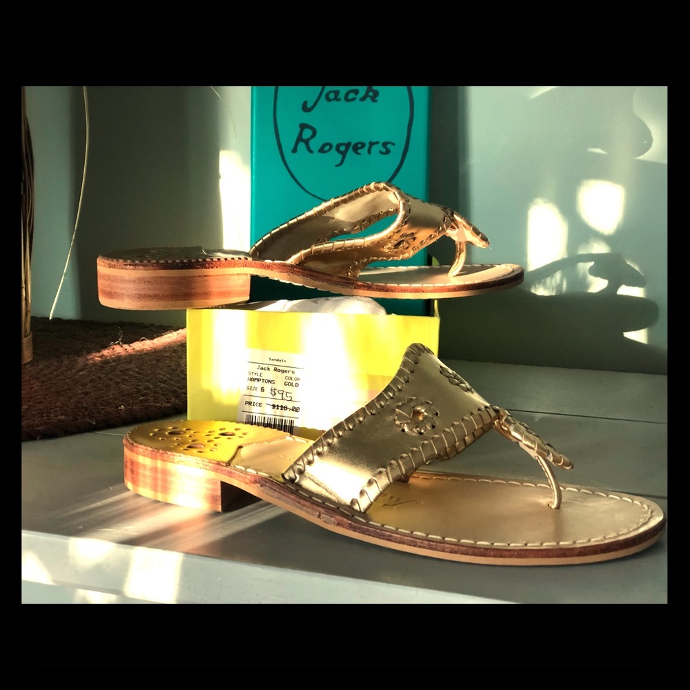Jack Rogers Hampton Gold Sandals